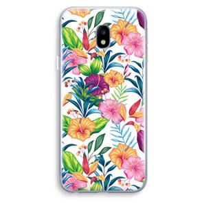 CaseCompany Tropisch 2: Samsung Galaxy J3 (2017) Transparant Hoesje