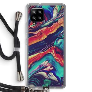 CaseCompany Chameleon Sun: Samsung Galaxy A42 5G Transparant Hoesje met koord