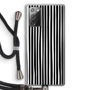 CaseCompany Stripes: Samsung Galaxy Note 20 / Note 20 5G Transparant Hoesje met koord