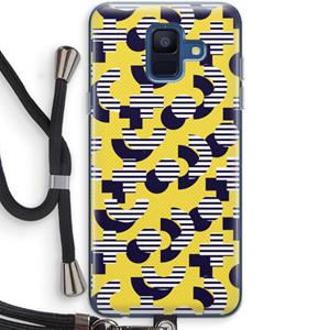 CaseCompany 8-bit N°3: Samsung Galaxy A6 (2018) Transparant Hoesje met koord