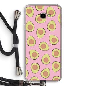 CaseCompany Dancing avocados: Samsung Galaxy J4 Plus Transparant Hoesje met koord