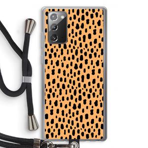 CaseCompany Panter: Samsung Galaxy Note 20 / Note 20 5G Transparant Hoesje met koord