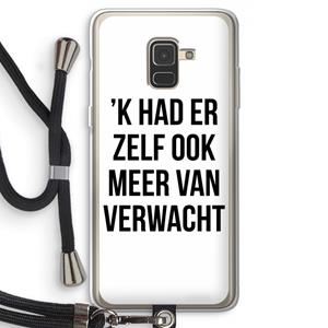 CaseCompany Meer verwacht: Samsung Galaxy A8 (2018) Transparant Hoesje met koord