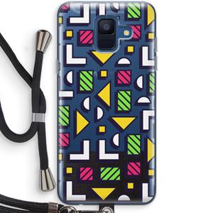 CaseCompany 8-bit N°4: Samsung Galaxy A6 (2018) Transparant Hoesje met koord