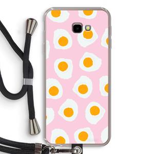 CaseCompany Dancing eggs: Samsung Galaxy J4 Plus Transparant Hoesje met koord