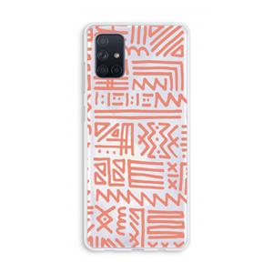 CaseCompany Marrakech Pink: Galaxy A71 Transparant Hoesje