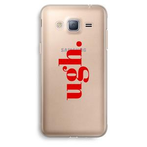 CaseCompany Ugh: Samsung Galaxy J3 (2016) Transparant Hoesje