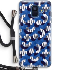 CaseCompany 8-bit N°5: Samsung Galaxy A6 (2018) Transparant Hoesje met koord