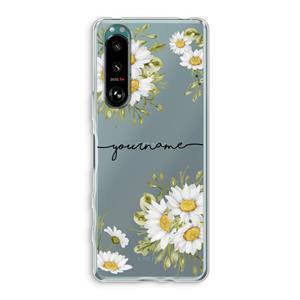 CaseCompany Daisies: Sony Xperia 5 III Transparant Hoesje