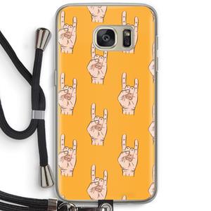 CaseCompany Rock: Samsung Galaxy S7 Transparant Hoesje met koord