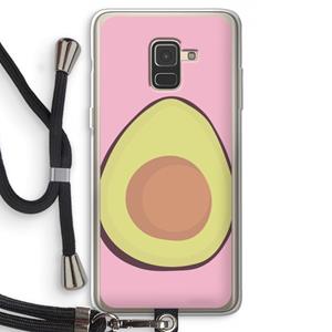 CaseCompany Avocado: Samsung Galaxy A8 (2018) Transparant Hoesje met koord