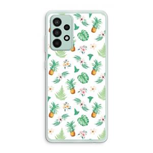 CaseCompany Ananas bladeren: Samsung Galaxy A52s 5G Transparant Hoesje
