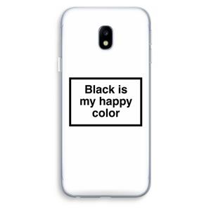 CaseCompany Black is my happy color: Samsung Galaxy J3 (2017) Transparant Hoesje