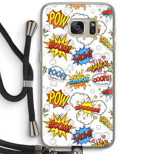 CaseCompany Pow Smack: Samsung Galaxy S7 Transparant Hoesje met koord