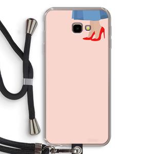CaseCompany High heels: Samsung Galaxy J4 Plus Transparant Hoesje met koord