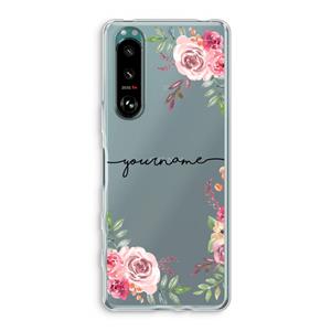 CaseCompany Rozen: Sony Xperia 5 III Transparant Hoesje