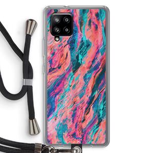CaseCompany Electric Times: Samsung Galaxy A42 5G Transparant Hoesje met koord