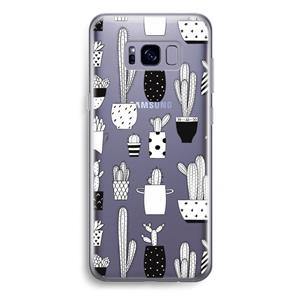 CaseCompany Cactusmotief: Samsung Galaxy S8 Plus Transparant Hoesje