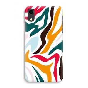 CaseCompany Colored Zebra: iPhone XR Volledig Geprint Hoesje