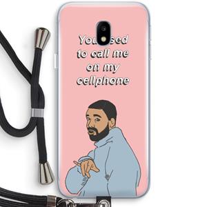 CaseCompany Hotline bling: Samsung Galaxy J3 (2017) Transparant Hoesje met koord