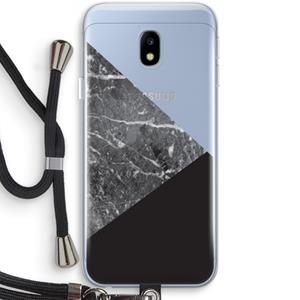 CaseCompany Combinatie marmer: Samsung Galaxy J3 (2017) Transparant Hoesje met koord