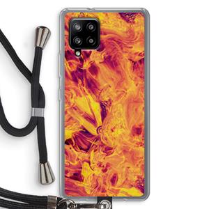 CaseCompany Eternal Fire: Samsung Galaxy A42 5G Transparant Hoesje met koord