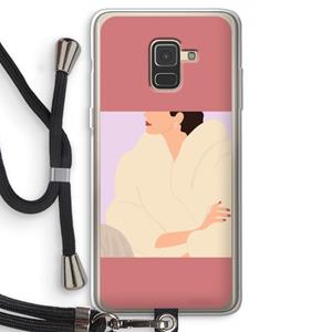 CaseCompany Cosy: Samsung Galaxy A8 (2018) Transparant Hoesje met koord