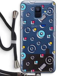 CaseCompany 8-bit N°9: Samsung Galaxy A6 (2018) Transparant Hoesje met koord