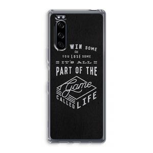 CaseCompany Life: Sony Xperia 5 Transparant Hoesje
