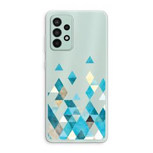 CaseCompany Gekleurde driehoekjes blauw: Samsung Galaxy A52s 5G Transparant Hoesje