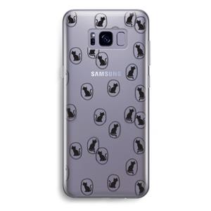 CaseCompany Miauw: Samsung Galaxy S8 Plus Transparant Hoesje