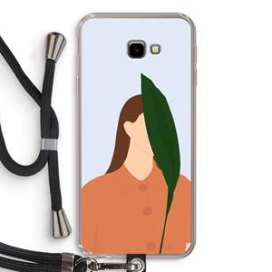 CaseCompany Leaf: Samsung Galaxy J4 Plus Transparant Hoesje met koord