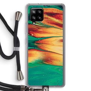 CaseCompany Green Inferno: Samsung Galaxy A42 5G Transparant Hoesje met koord