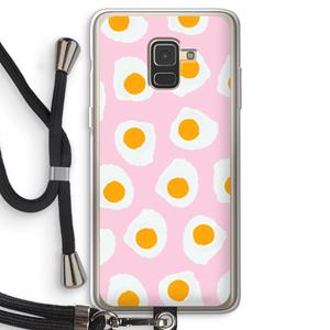 CaseCompany Dancing eggs: Samsung Galaxy A8 (2018) Transparant Hoesje met koord