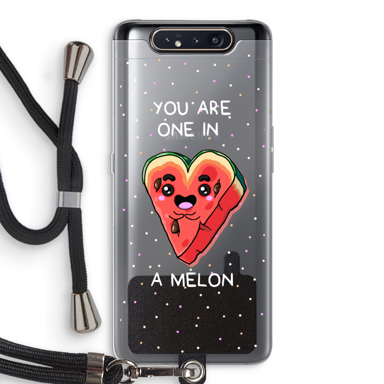 CaseCompany One In A Melon: Samsung Galaxy A80 Transparant Hoesje met koord