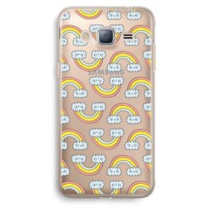 CaseCompany Regenboog: Samsung Galaxy J3 (2016) Transparant Hoesje