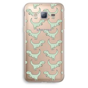 CaseCompany Dinos: Samsung Galaxy J3 (2016) Transparant Hoesje