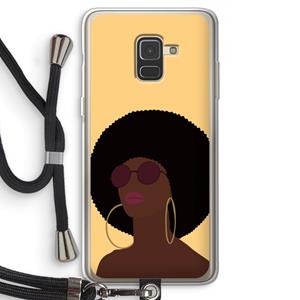 CaseCompany Golden hour: Samsung Galaxy A8 (2018) Transparant Hoesje met koord