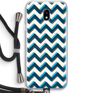 CaseCompany Onderbroken lijn: Samsung Galaxy J3 (2017) Transparant Hoesje met koord