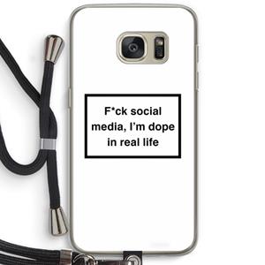 CaseCompany I'm dope: Samsung Galaxy S7 Transparant Hoesje met koord