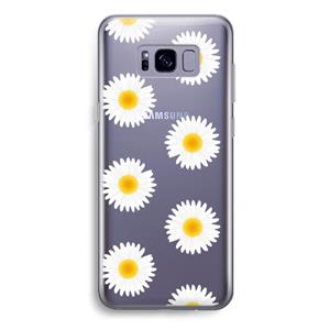 CaseCompany Margrietjes: Samsung Galaxy S8 Plus Transparant Hoesje