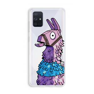 CaseCompany Lama: Galaxy A71 Transparant Hoesje