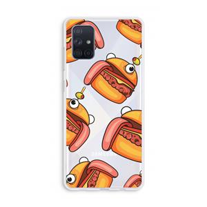 CaseCompany Hamburger: Galaxy A71 Transparant Hoesje