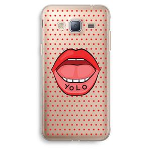 CaseCompany Yolo Denise: Samsung Galaxy J3 (2016) Transparant Hoesje