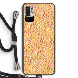 CaseCompany Camouflage: Xiaomi Redmi Note 10 5G Transparant Hoesje met koord