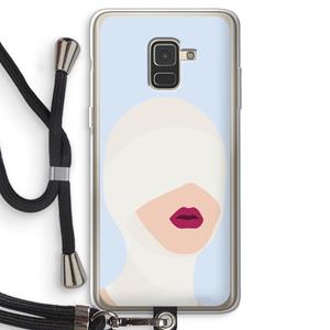 CaseCompany Incognito: Samsung Galaxy A8 (2018) Transparant Hoesje met koord