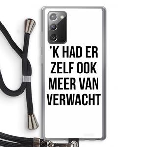 CaseCompany Meer verwacht: Samsung Galaxy Note 20 / Note 20 5G Transparant Hoesje met koord