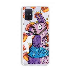 CaseCompany Loot Burger: Galaxy A71 Transparant Hoesje