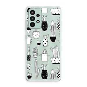 CaseCompany Cactusmotief: Samsung Galaxy A52s 5G Transparant Hoesje