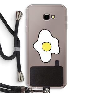CaseCompany Spiegelei: Samsung Galaxy J4 Plus Transparant Hoesje met koord